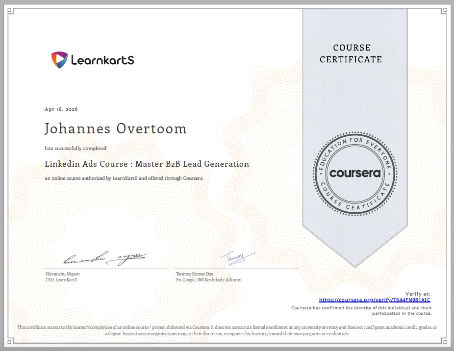 LinkedIN Ads Certification